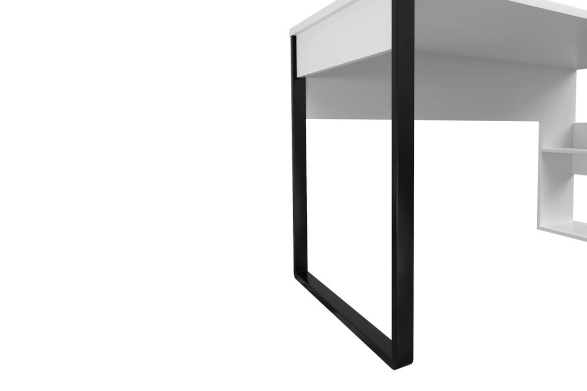 "Стол письменный Лофт DQ MADRID М-6 белый" - вид 4