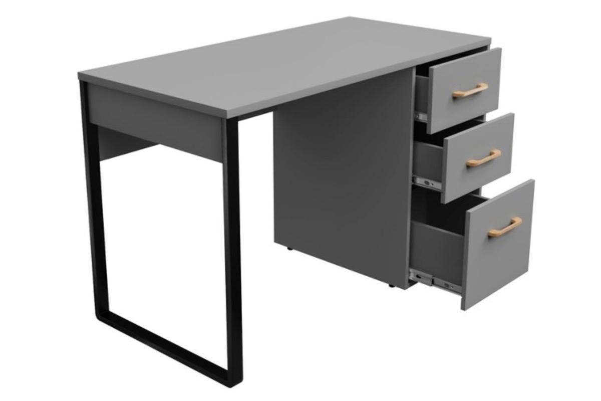 "Стол письменный Лофт DQ MADRID М-7 серый графит" - вид 3