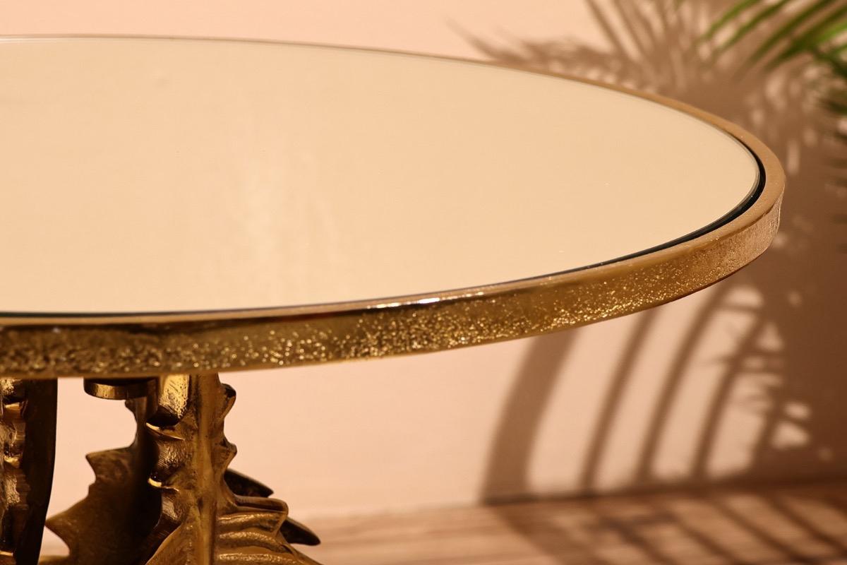 "Столик кофейный Листья золотистый" - вид 4