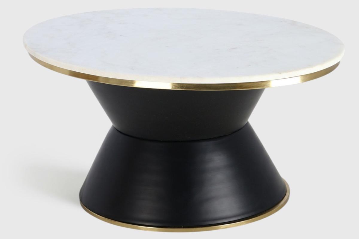 "Столик журнальный Флэт Уайт белый мрамор" - вид 3