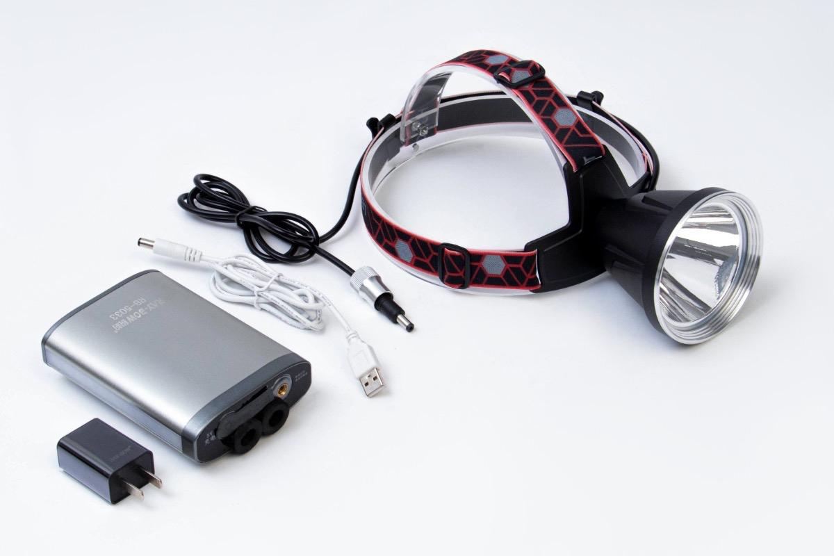 Фонарь налобный аккумуляторный P90 30 Вт